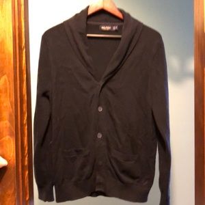 Navy blue knit blazer